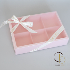 Коробка для 6 пирожных (цвет розовый) 50шт - Магазин товаров для кондитеров - Cake Box, Екатеринбург