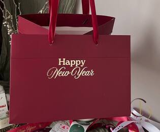 Плоттерные наклейки HAPPY NEW YEAR 10х4см - 10шт - Магазин товаров для кондитеров - Cake Box, Екатеринбург