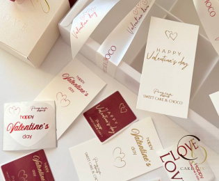 Открытки брендированные "14 февраля" 5*9см  (10шт) - Магазин товаров для кондитеров - Cake Box, Екатеринбург