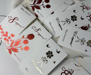 Открытки брендированные "8 марта" 5*9см  (10шт) - Магазин товаров для кондитеров - Cake Box, Екатеринбург