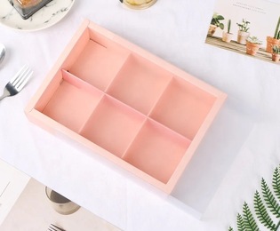 Коробка для 6 пирожных (цвет розовый) - Магазин товаров для кондитеров - Cake Box, Екатеринбург