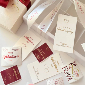 Открытки брендированные "14 февраля" 5*9см  (10шт) - Магазин товаров для кондитеров - Cake Box, Екатеринбург