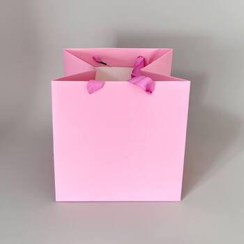 Пакет подарочный бумажный S (25*25*25см) - Pink - Магазин товаров для кондитеров - Cake Box, Екатеринбург