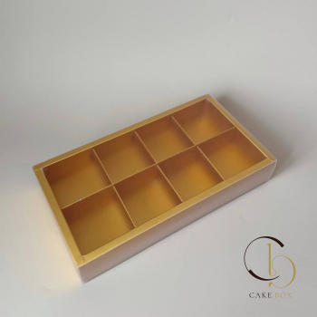 Коробка для 8 пирожных (цвет золото) - Магазин товаров для кондитеров - Cake Box, Екатеринбург